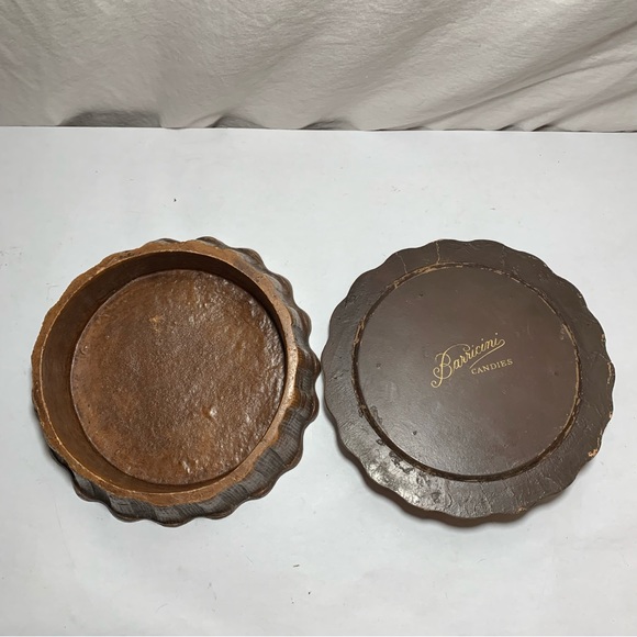 VINTAGE BARRICINI Candies CHOCOLATE CANDY GIFT BOX SYROCCO Wood Rose Flower Old - Picture 6 of 13
